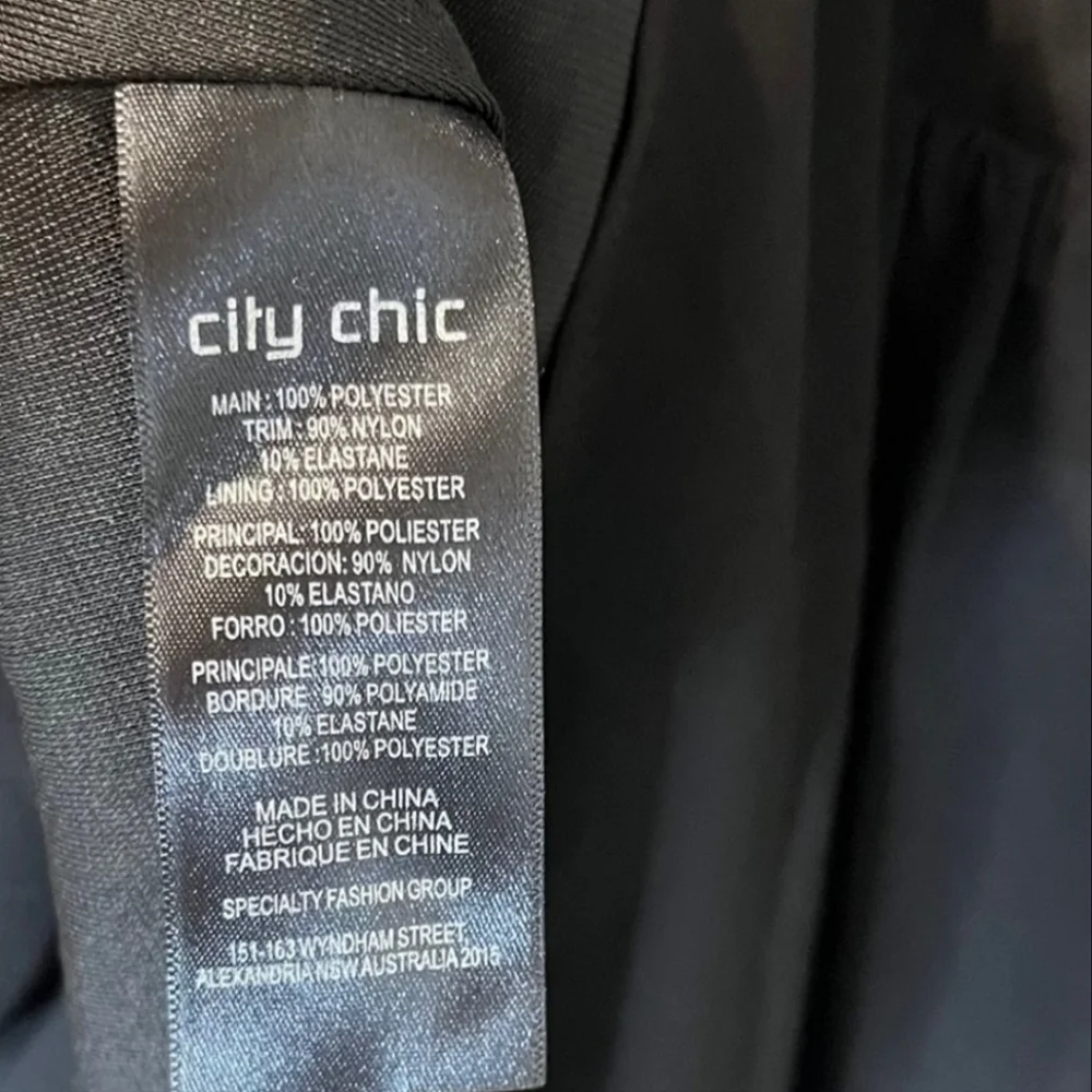 NWT City Chic black "Dark Romance" dress 👗🖤 size XXL - Picture 6 of 7